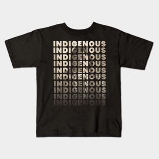 Native America Indigenous Progressive Text Photo Design Kids T-Shirt